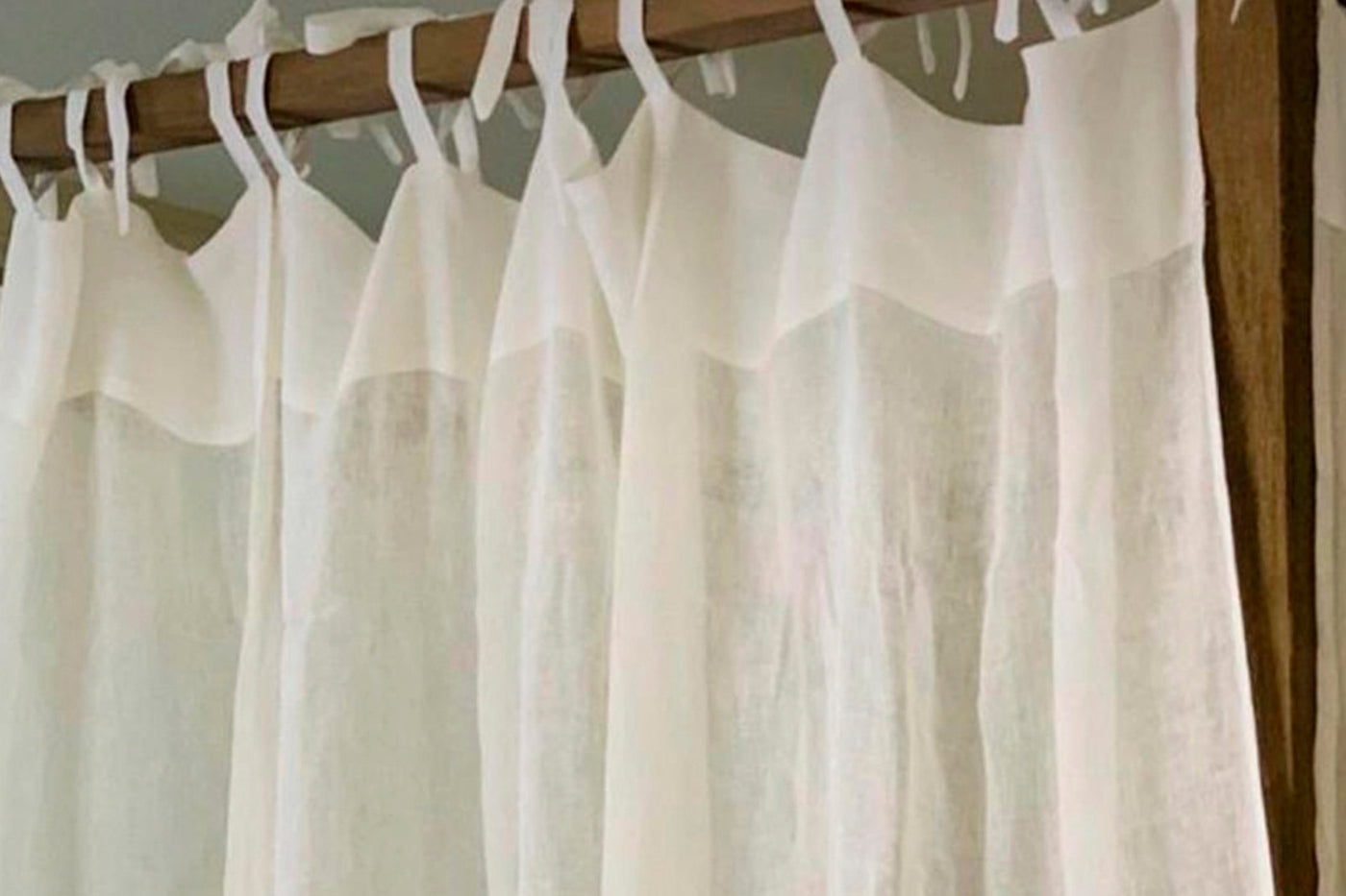 Set Cortinas de Organza con Amarras